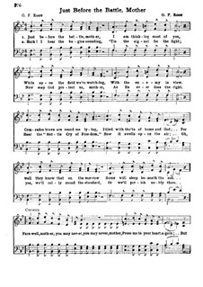 Just Before the Battle, Mother: para vozes by George Frederick Root