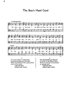 The Boar's Head Carol: The Boar's Head Carol by Unknown (works before 1850)