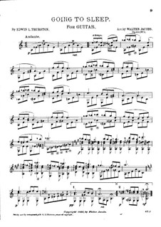 Going to Sleep, for Guitar: Going to Sleep, for Guitar by Edwin L. Thurston