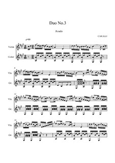 Three Duets for Guitar and Violin, Op.4: Duet No.3, Rondo by Ferdinando Carulli