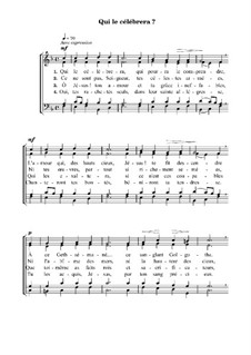 Qui le célébrera: Qui le célébrera by Johann Crüger