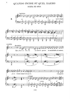 Quando incise su quel marmo: Para vocais e piano by Vincenzo Bellini