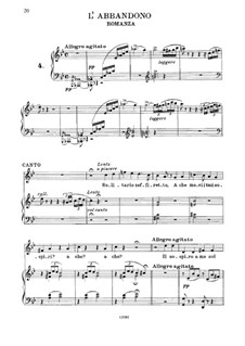 L'abbandono: Para vocais e piano by Vincenzo Bellini