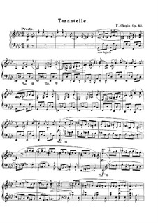Tarantella in A Flat Major, Op.43: Para Piano by Frédéric Chopin