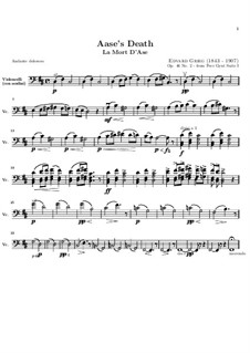 Suite No.1. Aase's Death, Op.46 No.2: parte violoncelo by Edvard Grieg