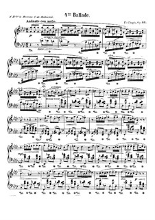 Ballade No.4 in F Minor, Op.52: Para Piano by Frédéric Chopin