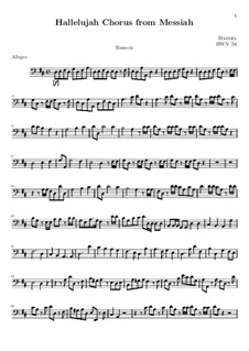 No.44 Hallelujah: parte fagote by Georg Friedrich Händel