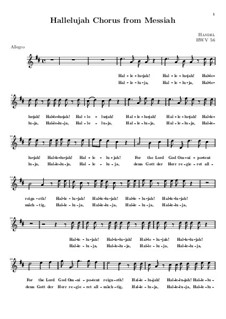 No.44 Hallelujah: parte soprano by Georg Friedrich Händel