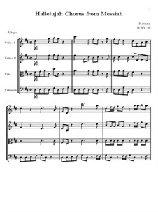 No.44 Hallelujah: Strings part by Georg Friedrich Händel