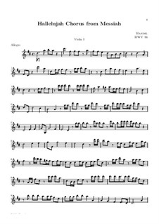 No.44 Hallelujah: violino parte I by Georg Friedrich Händel