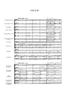 Jeux (Games), L.126: partitura completa by Claude Debussy