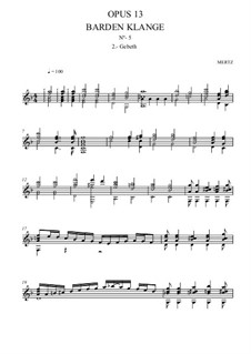 Barden-Klänge (Bardic Sounds), Op.13: No.12 Gebeth by Johann Kaspar Mertz
