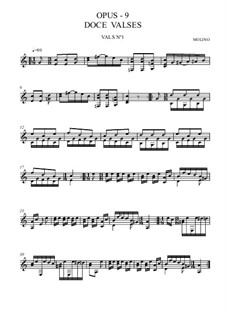 Twelve Waltzes, Op.9: para guitarra (partitura de alta qualidade) by Francesco Molino