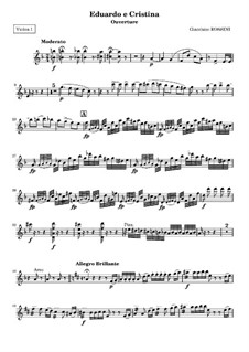 Eduardo e Cristina: Abertura - violino parte I by Gioacchino Rossini