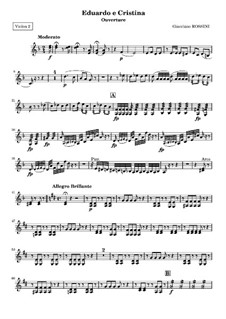 Eduardo e Cristina: Abertura - violino parte II by Gioacchino Rossini