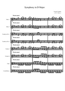 Symphony in D Major: Sinfonia em D maior by Nicola Calandro