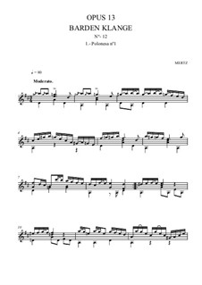Barden-Klänge (Bardic Sounds), Op.13: No.22 Four Polonaises by Johann Kaspar Mertz