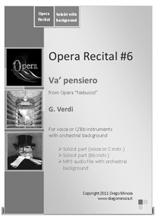 Va' Pensiero (Chorus of the Hebrew Slaves): Sheet music and audiofile of orchestral accompaniment by Giuseppe Verdi