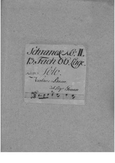 Sonata for Violin and Basso Continuo, GraunWV C:XVII:71: Sonata para violino e basso continuo by Johann Gottlieb Graun