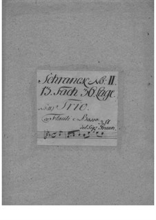Trio Sonata for Two Flutes and Basso Continuo, GraunWV C:XV:82: Trio Sonata for Two Flutes and Basso Continuo by Johann Gottlieb Graun