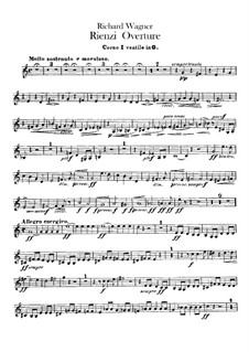 Rienzi, the Last of the Tribunes, WWV 49: Overture – horns parts by Richard Wagner