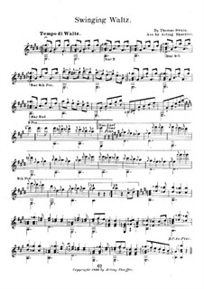 Swinging Waltz, for Guitar: Swinging Waltz, for Guitar by Thomas Swain