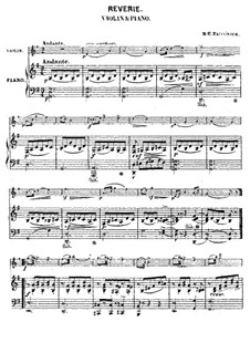 Rêverie for Violin (or Cello) and Piano: partitura by Benoit Constant Fauconier