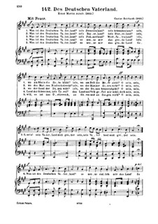 Des Deutschen Vaterland: Des Deutschen Vaterland, für Stimme und Klavier by Gustav Reichardt