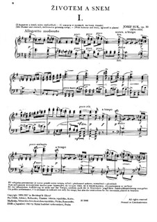Life and Dreams. Ten Pieces for Piano, Op.30: Life and Dreams. Ten Pieces for Piano by Josef Suk