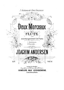 Two Pieces for Flute and Piano, Op.28: Two Pieces for Flute and Piano by Joachim Andersen
