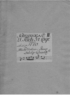 Trio Sonata for Flute, Violin and Basso Continuo, QV 2:Anh.9: Trio Sonata for Flute, Violin and Basso Continuo by Johann Joachim Quantz