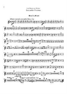 Overture: parte trompa by Carl Maria von Weber