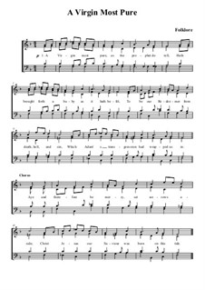 A Virgin Most Pure: para coro misto by folklore