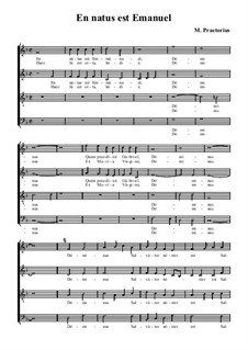 En natus est Emanuel: para coro misto by Michael Praetorius