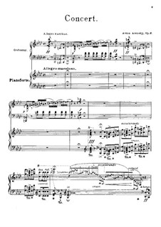 Concerto for Piano and Orchestra, Op.2: Versão para dois pianos de quatro mãos by Anton Arensky