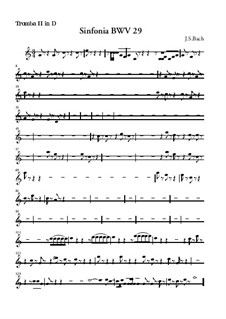 Wir danken dir, Gott, wir danken dir, BWV 29: Sinfonia – Trumpet II Part by Johann Sebastian Bach