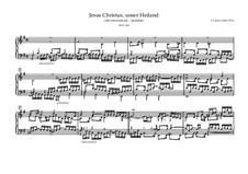 Chorale Preludes III (The Great Eighteen): Jesus Christus, unser Heiland (Frühere Version), BWV 665 by Johann Sebastian Bach
