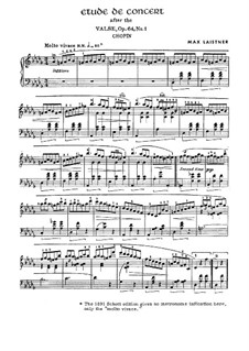 Concert Etude after Waltz No.1 by Chopin: Concert Etude after Waltz No.1 by Chopin by Max Laistner
