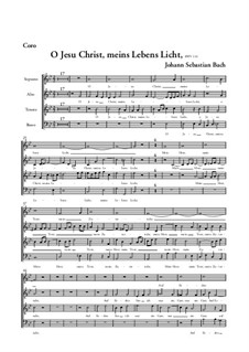 O Jesu Christ, meins Lebens Licht, BWV 118: Choir part by Johann Sebastian Bach