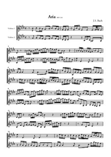 Bekennen Will Ich Seinen Namen, BWV 200: Violins I, II part by Johann Sebastian Bach