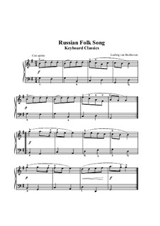 Russian Folk Song for Piano: para um único musico (Editado por H. Bulow) by Ludwig van Beethoven