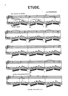 Etude for Piano: Estudo para piano by S. B. Whiteley