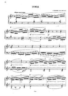 The School of Scales, Chords and Embellishments, Op.88: No.12 by Johann Hermann Berens