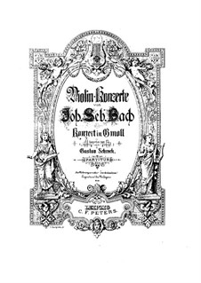 Complete Movements: Arrangement for violin and orchestra (G Minor) by Johann Sebastian Bach