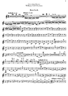 Overture: parte trompa by Gioacchino Rossini