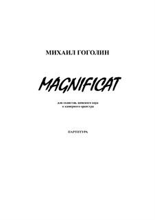 Magnificat: partitura completa by Mikhail Gogolin