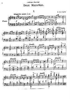 Two Mazurkas, Op.70: Two Mazurkas by César Cui