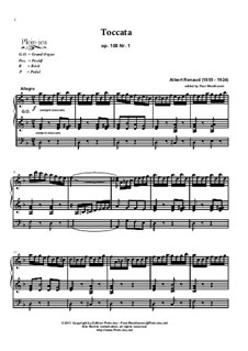 Toccata No.1 in D Minor, Op.108: para orgãos by Albert Renaud