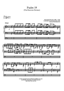 Psalm 19 (The Heavens declare): Psalm 19 (The Heavens declare) by Benedetto Marcello