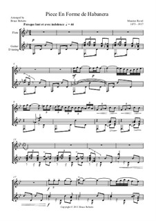 Vocalise-étude en forme de Habanera, M.51: para flauta e guitarra by Maurice Ravel